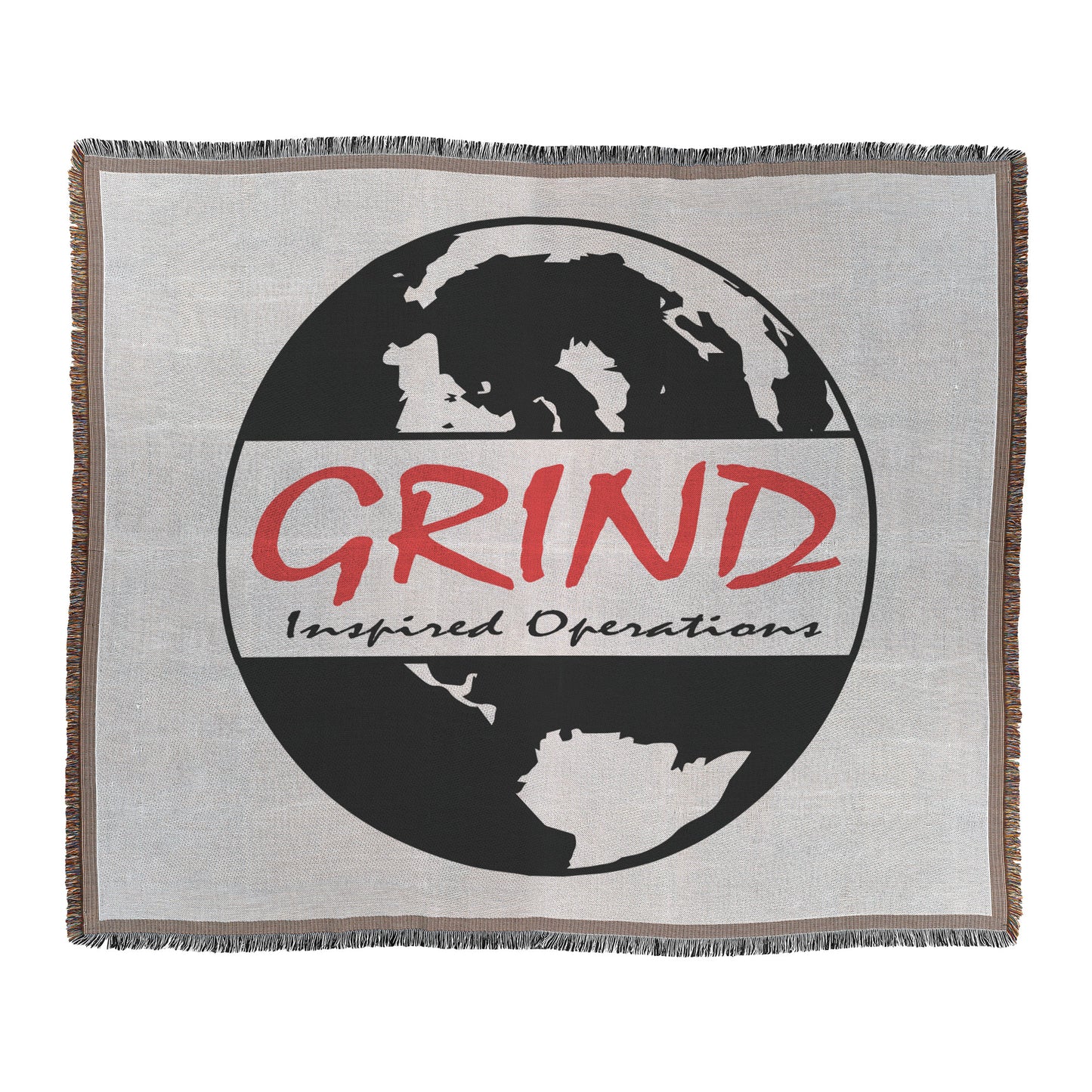 Grind Inspired Operations Logo Woven Blanket