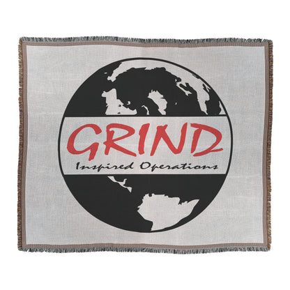 Grind Inspired Operations Logo Woven Blanket