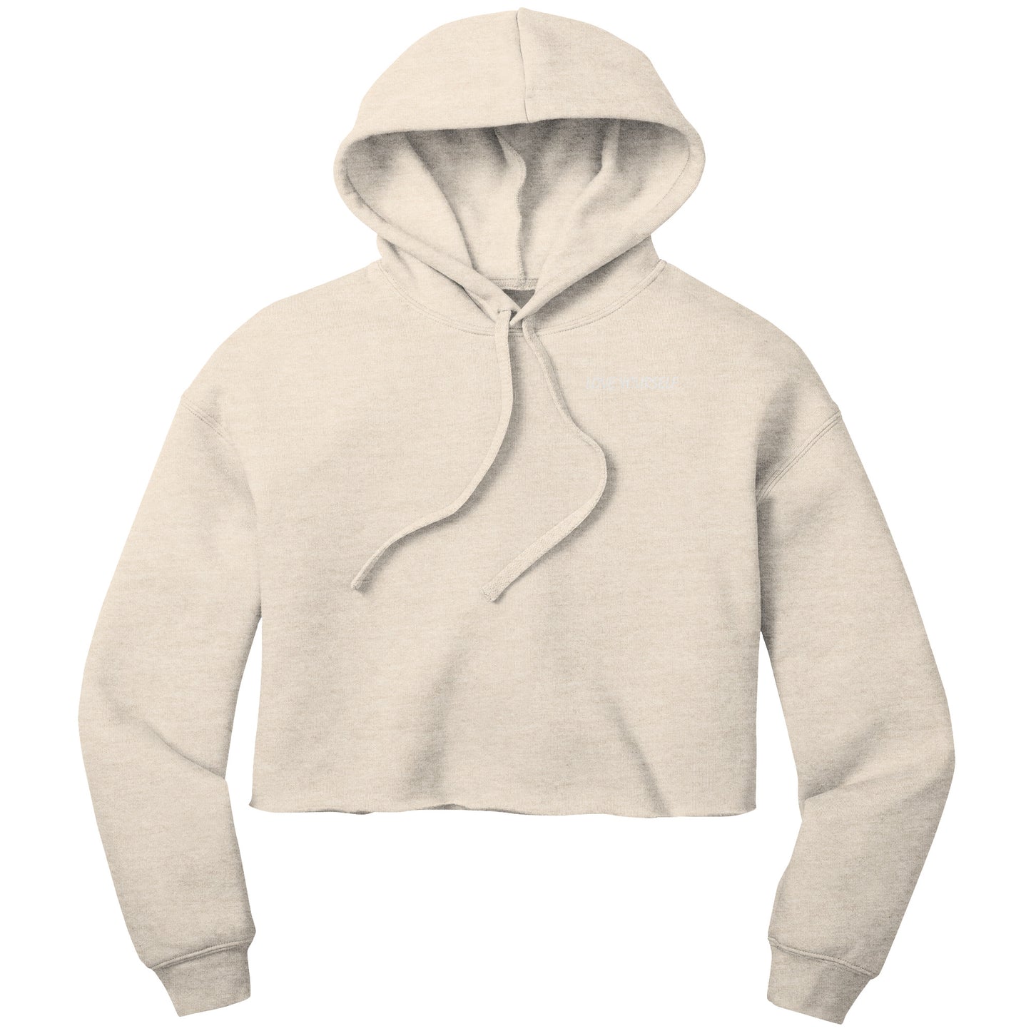 Love Yourself Crop Fleece Hoodie